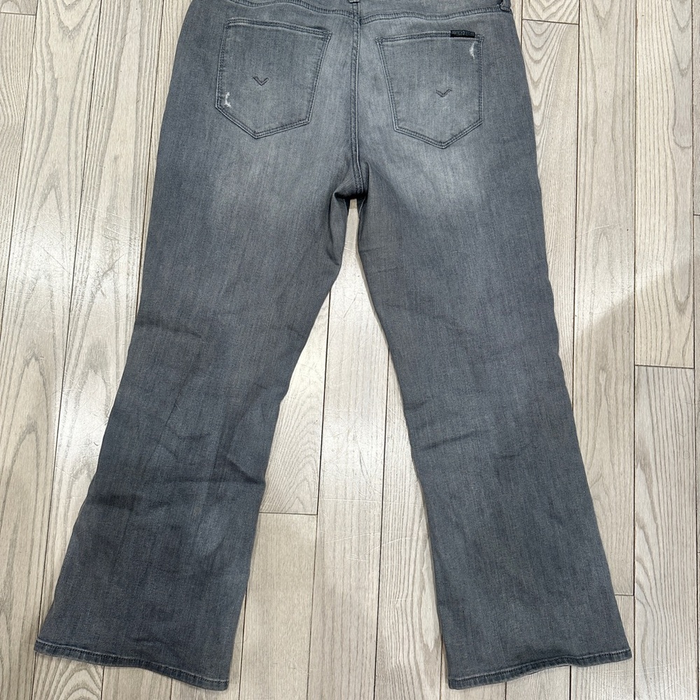 Hudson Jeans Women's Distressed Gray Flare Jeans - Picture 2 of 5